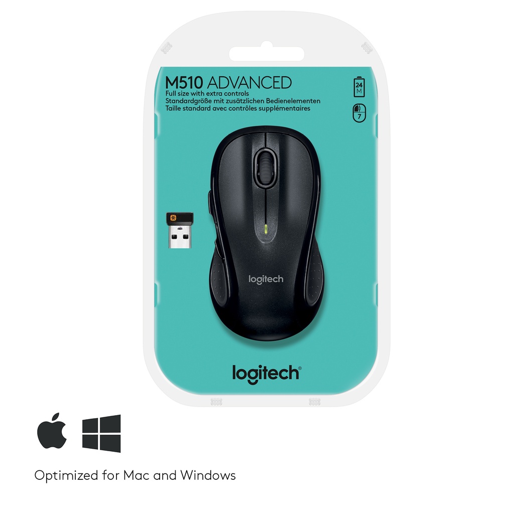 LOGITECH M510 WIRELESS 2.4GHZ LASER MOUSE | Lin Haw International